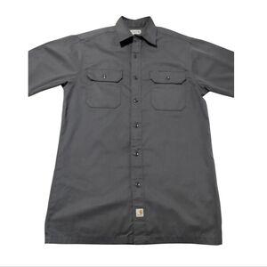Carhartt Men's Charcoal Workwear‎ Grungcore Skater Mechanic Gothic Shirt size M